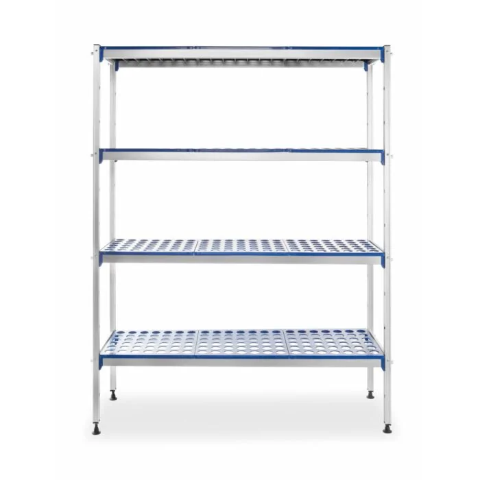 Hendi Regalsystem aus Aluminium, 1280 x 405 x (H) 1685 mm
