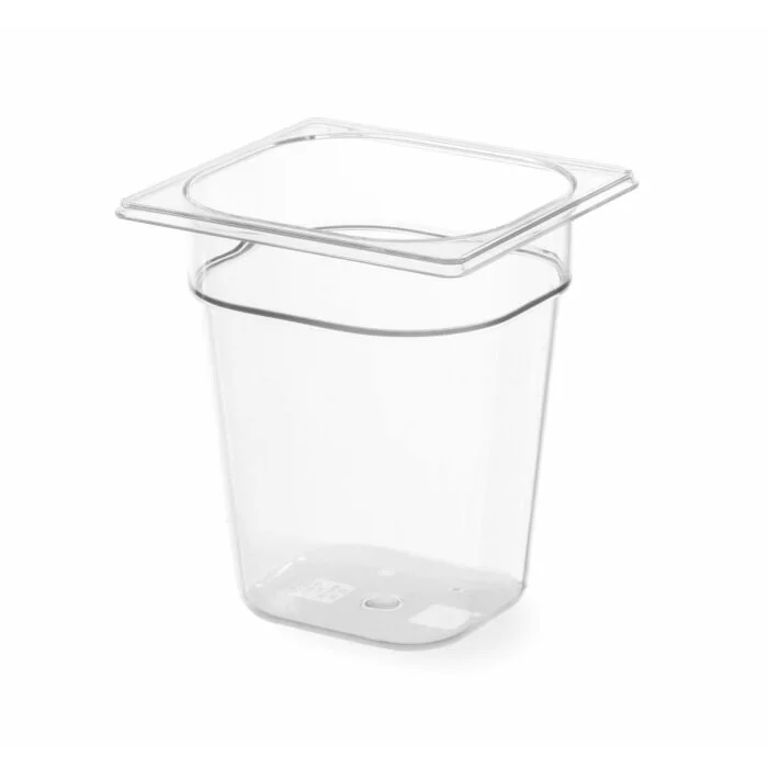 Hendi Gastronorm Behälter GN 1/6, 1,6 L, Polykarbonat transparent, 176 x 162 x (H) 100 mm