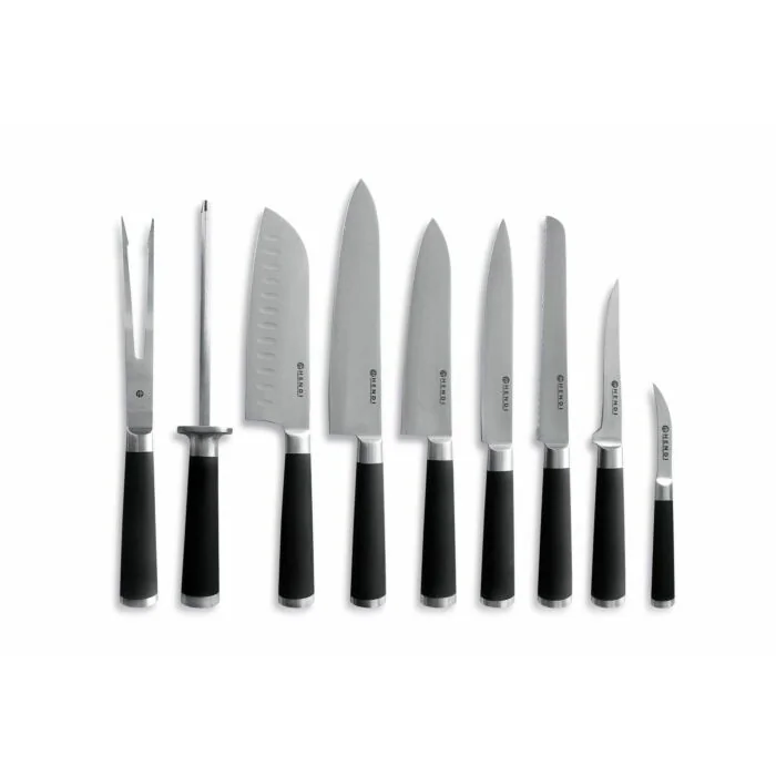 Hendi Messerset, 9-teilig, Schwarz, 445 x 260 x (H) 65 mm