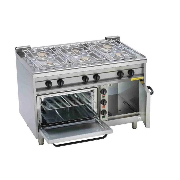 EKU Thermik 750 Gasherd PowerBurner mit Elektro-Jumbobackofen JGEH-6