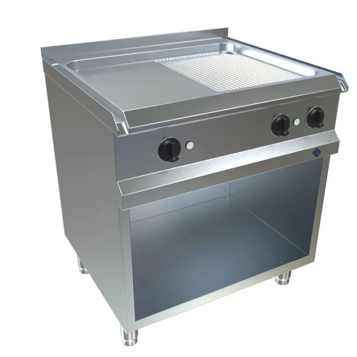 MKN Optima 700 Elektro Griddleplatte 800 FlexPower halb geriffelt