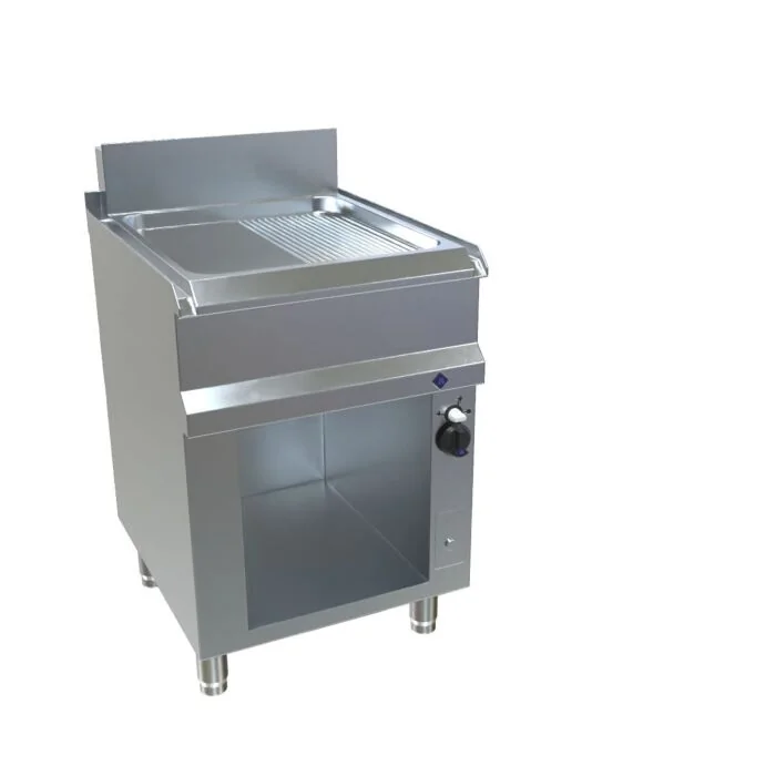 MKN Optima 700 Gas Griddleplatte 600, halb geriffelt