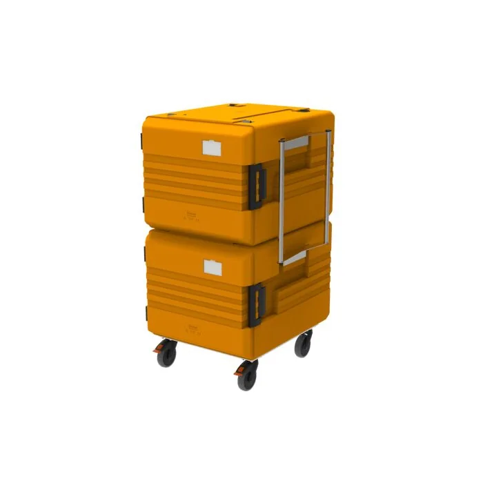 Rieber Thermoport Speisentransportbehälter 2x6000 K fahrbar orange