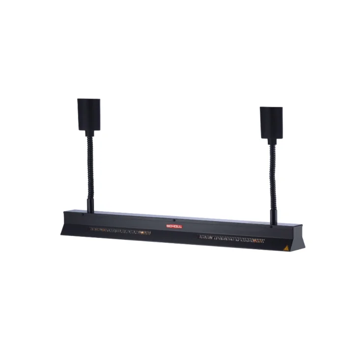 Scholl Quarz Kompakt Wärmebrücke mit Spiralkabel, schwarz 