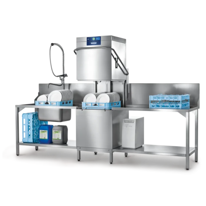 Hobart Haubenspülmaschine PROFI AMXRS-10B mit integrierter Wasserenthärtung und Abwasser-Wärmerückgewinnung
