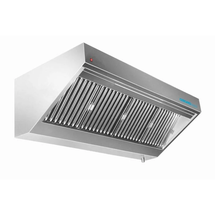 CHROMOnorm Edelstahl Wandhaube mit LED-Beleuchtung