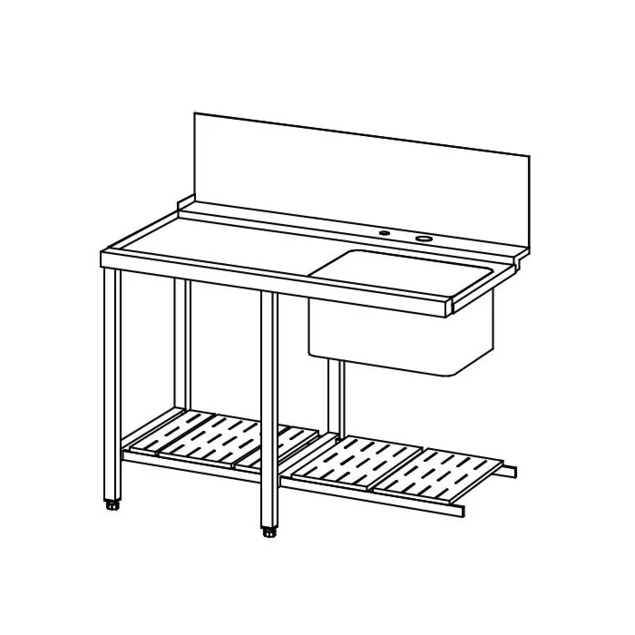 Winterhalter Zulauftisch 1200 mm für PT Serie BR 712