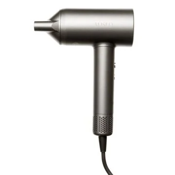 ALISEO Haartrockner VENTO BRUSHLESS in Dunkelgrau-Metallic ohne Kabel – Frontansicht