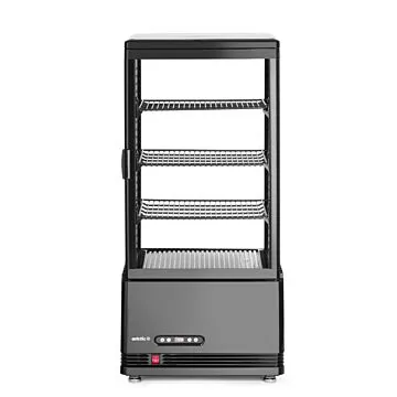 Hendi Aufsatz Kühlvitrine 78 Liter, schwarz, 2 / 6 ˚C, 230 V / 0,17 kW, R600a, 452 x 406 x (H) 966 mm