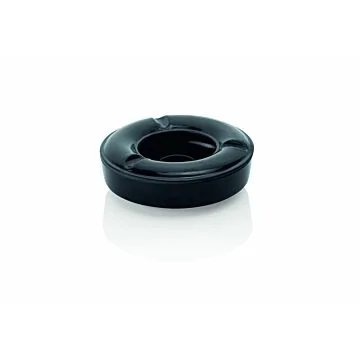WAS 6 x Windaschenbecher Ø 12,5 cm schwarz Melamin