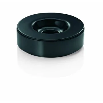 WAS 6 x Windaschenbecher Ø 10 cm schwarz Melamin