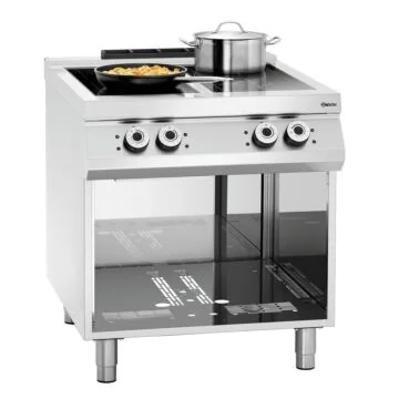 Bartscher 4-Felder Induktionsherd, offener Unterbau 