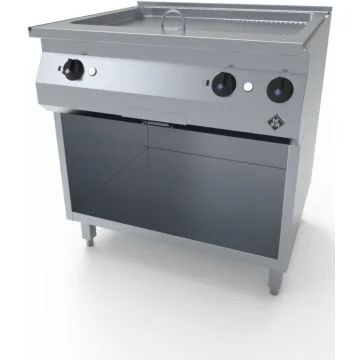 MKN HotLine Elektro Griddleplatte 2 Supra, halb geriffelt