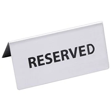 Contacto Tischschild, seidenmatt, RESERVED