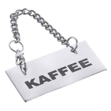 Contacto Schild für Kannen, Kaffee