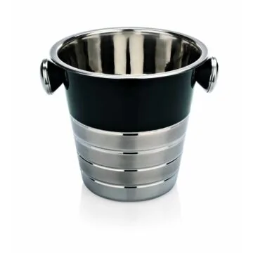 WAS Flaschenkühler pulverbeschichtet schwarz Ø 22 cm Chromnickelstahl