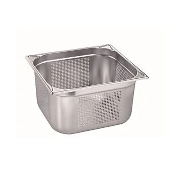 B.PRO Gastronorm-Behälter 16,7 Liter Edelstahl GN 2/3 Gelocht-200 mm
