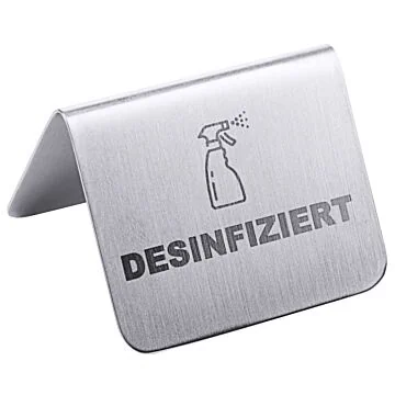Contacto Aufsteller DESINFIZIERT