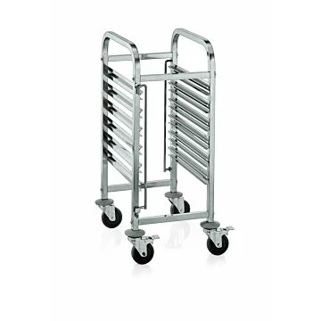 WAS GN Regalwagen 1/1 für 6 Behälter/12 Tabletts Chromnickelstahl