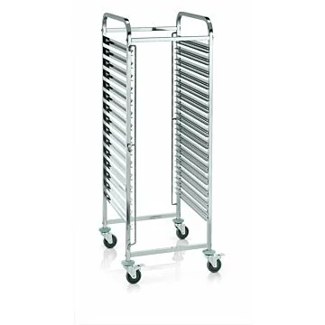 WAS GN Regalwagen 2/1 für 15 Behälter/30 Tabletts Chromnickelstahl