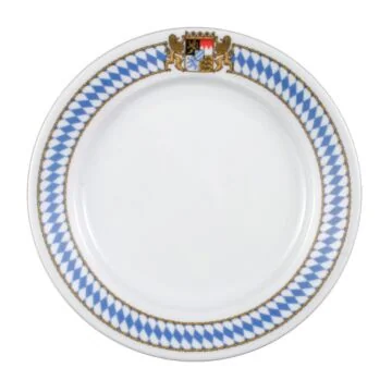 Seltmann Weiden COMPACT Bayern Teller flach Fahne (1/2 Dick) 21 cm