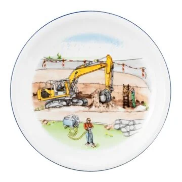 Seltmann Weiden Kindergeschirr Compact Auf der Baustelle Frühstücksteller rund 19 cm