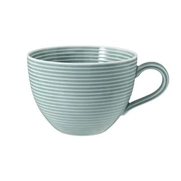 Seltmann Weiden BEAT Color Glaze Milchkaffeeobertasse 0,35 l mit Relief , arktisblau