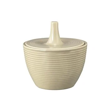 Seltmann Weiden BEAT Color Glaze Zuckerdose 0,27 l mit Relief , sandbeige