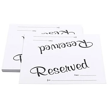 Contacto Einschubkarten a 25 Stück in englisch: "Reserved"