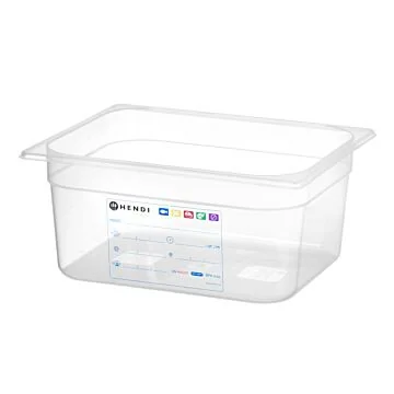 Hendi HACCP Aufbewahrungsbehälter, GN 1/2, 9,5 L, Transparent, 325 x 265 x (H) 150 mm