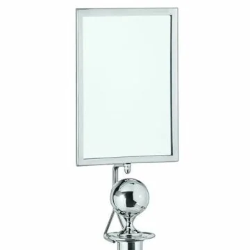 WAS Schilderhalter Classic DIN A4 für Kugel,hochglanzpoliert Edelstahl