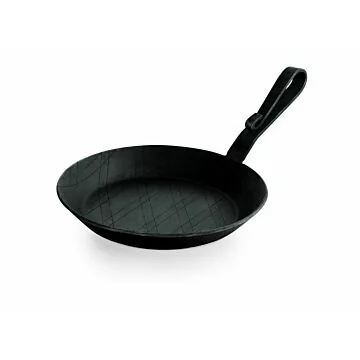 WAS Brat-/Servierpfanne Iron Pan 22 mit gebogenemHakenstiel Ø 24 cm Eisen