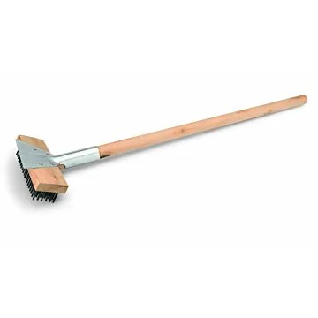 WAS Reinigungsbürste mit Schaber 75 cm mit Stahlborsten 2,5 cm Holz