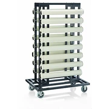 WAS Transportwagen für Abgrenzungspfosten bis Ø 10 cm 120 x 80 x 193 cm Stahl