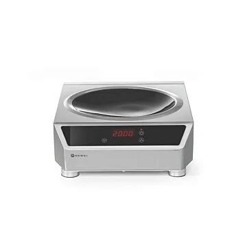 Hendi Induktionswok Modell 3500, Profi Line, Induktionskocher, 230 V / 3,5 kW, 340 x 450 x (H) 120 mm