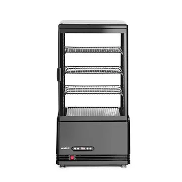 Hendi Aufsatz Kühlvitrine 68 Liter, schwarz, 2 / 6 ˚C, 230 V / 0,17 kW, R600a, 452 x 406 x (H) 891 mm