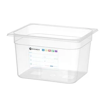 Hendi HACCP Aufbewahrungsbehälter, GN 1/2, 12,5 L, Transparent, 325 x 265 x (H) 200 mm