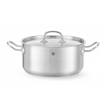 Hendi Bratentopf - mit Deckel, Kitchen Line, 4,9L, ø 240 x (H) 110 mm