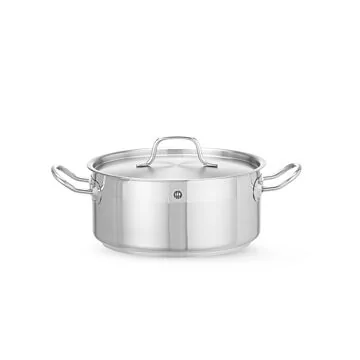 Hendi Kochtopf, niedrig - mit Deckel, Profi Line, 4,8 L, ø 240 x (H) 105 mm