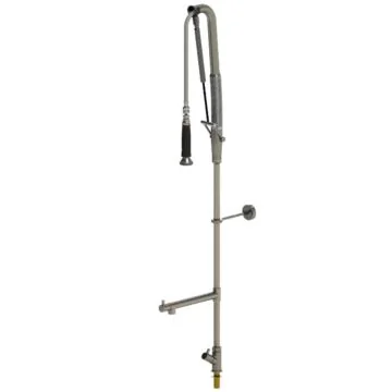 Echtermann TOP CLEAN Geschirrspülbrause Einloch-Standbatterie 1/2 Zoll und Schwenkventil, Edelstahl 800mm