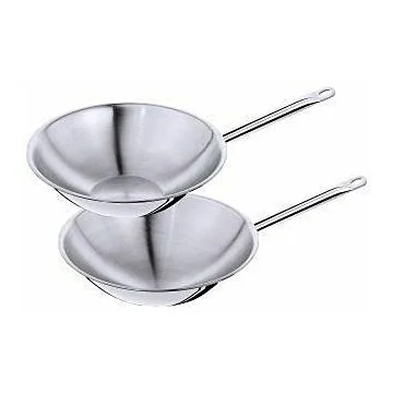 Contacto Wok Edelstahl, mehrschichtig, abgeflacht, 5 l