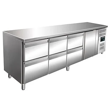 SARO Kühltisch 1 Tür + 3x2 Schubladen, KYLJA 4160 TN