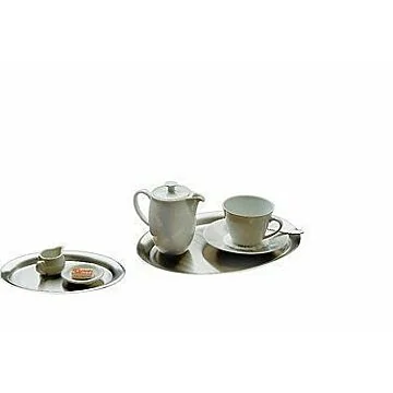 APS Serviertablett KAFFEEHAUS für zwei Tassen matt poliert