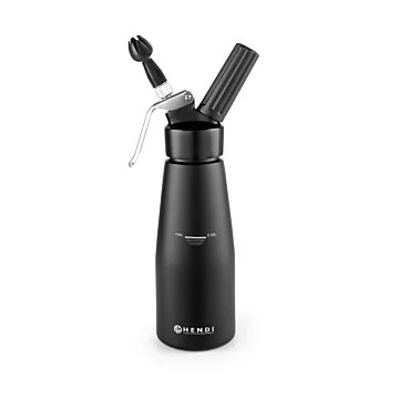 Hendi Sahnespender Kitchen Line, schwarz, Kitchen Line, 0,5 L, ø 80 x (H) 260 mm