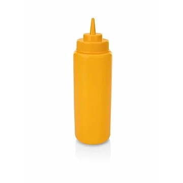 WAS 6 x Quetschflasche Ø 8 cm 0,95 Liter gelb Polyethylen