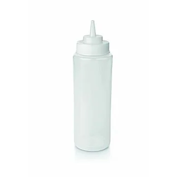 WAS 6 x Quetschflasche Ø 8 cm 0,95 Liter transparent Polyethylen