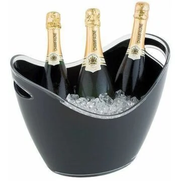 APS Wein-/ Sektkühler Acryl/Polystyrol schwarz 35x27x25,5 cm