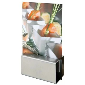 APS Kartenhalter Edelstahl mattiert 2er Pack