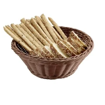 APS Brot- und Obstkorb rund 25,5x9 cm braun