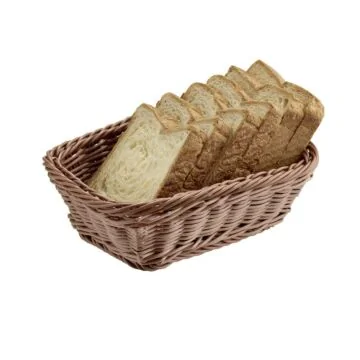 APS Brot- und Obstkorb rechteckig 23x17x7,5 cm braun